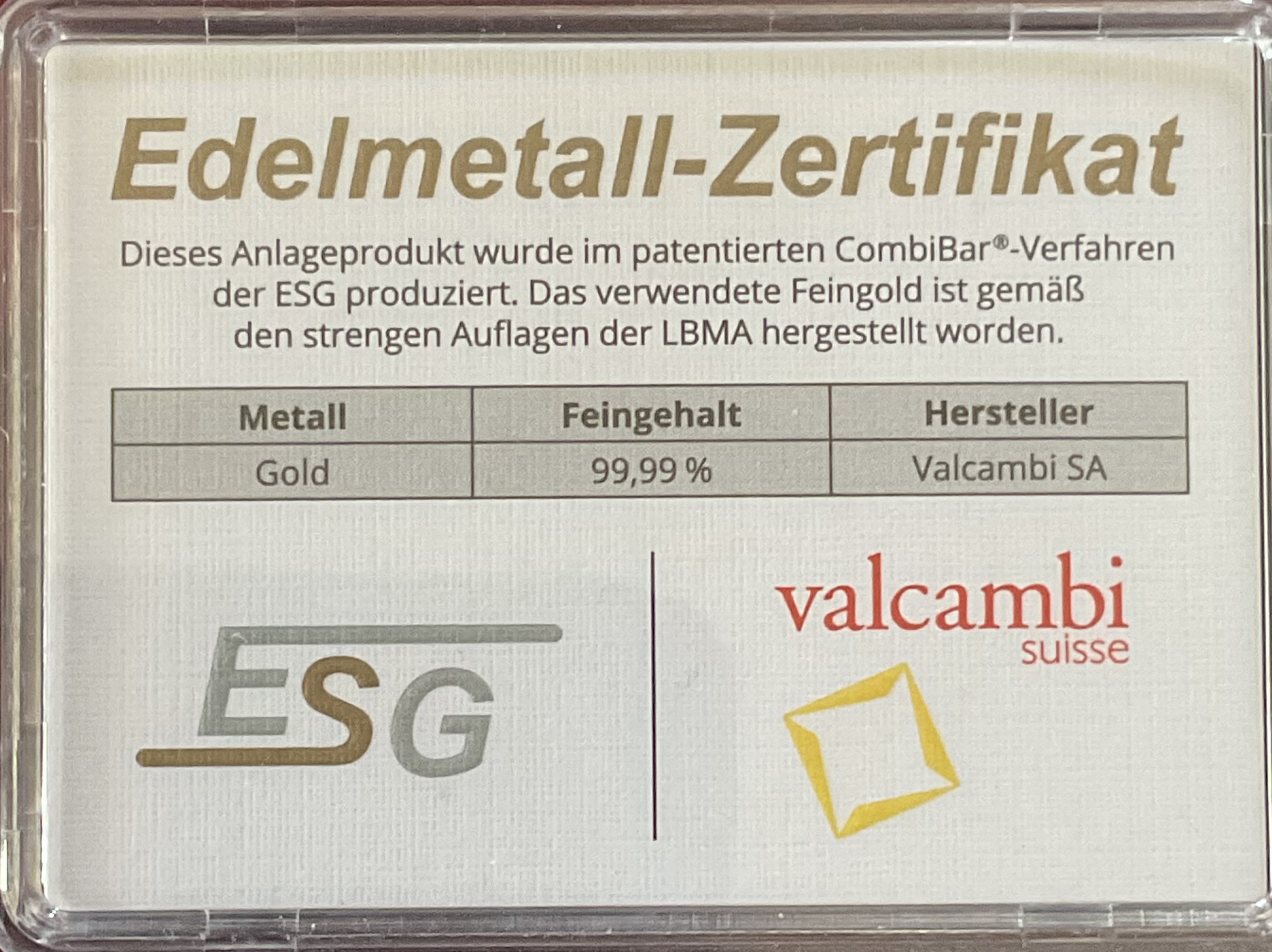 Gold Bar Set 5x1g