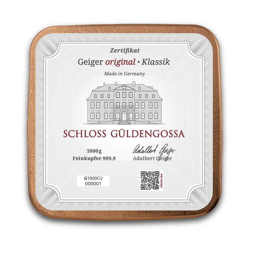 Schloss Guldengossa 1kg Copper Bar