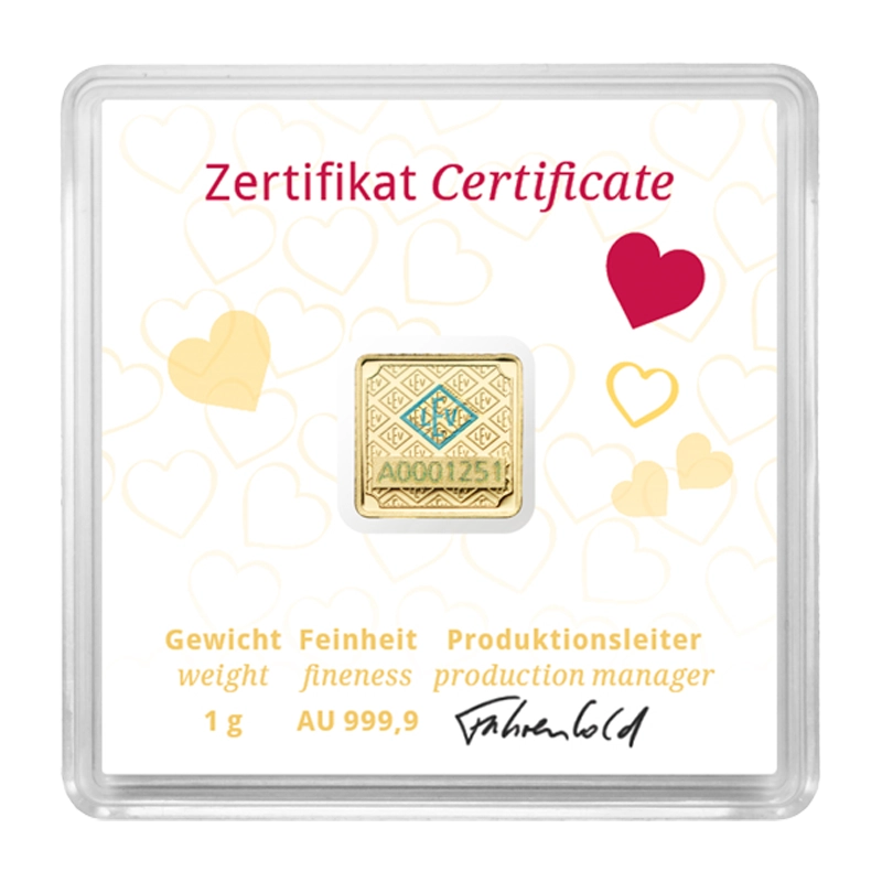 Gold Bullion Bar 1g Geiger edelmetall