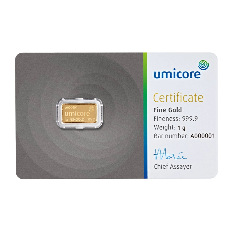 Umicore 1g Gold Bar