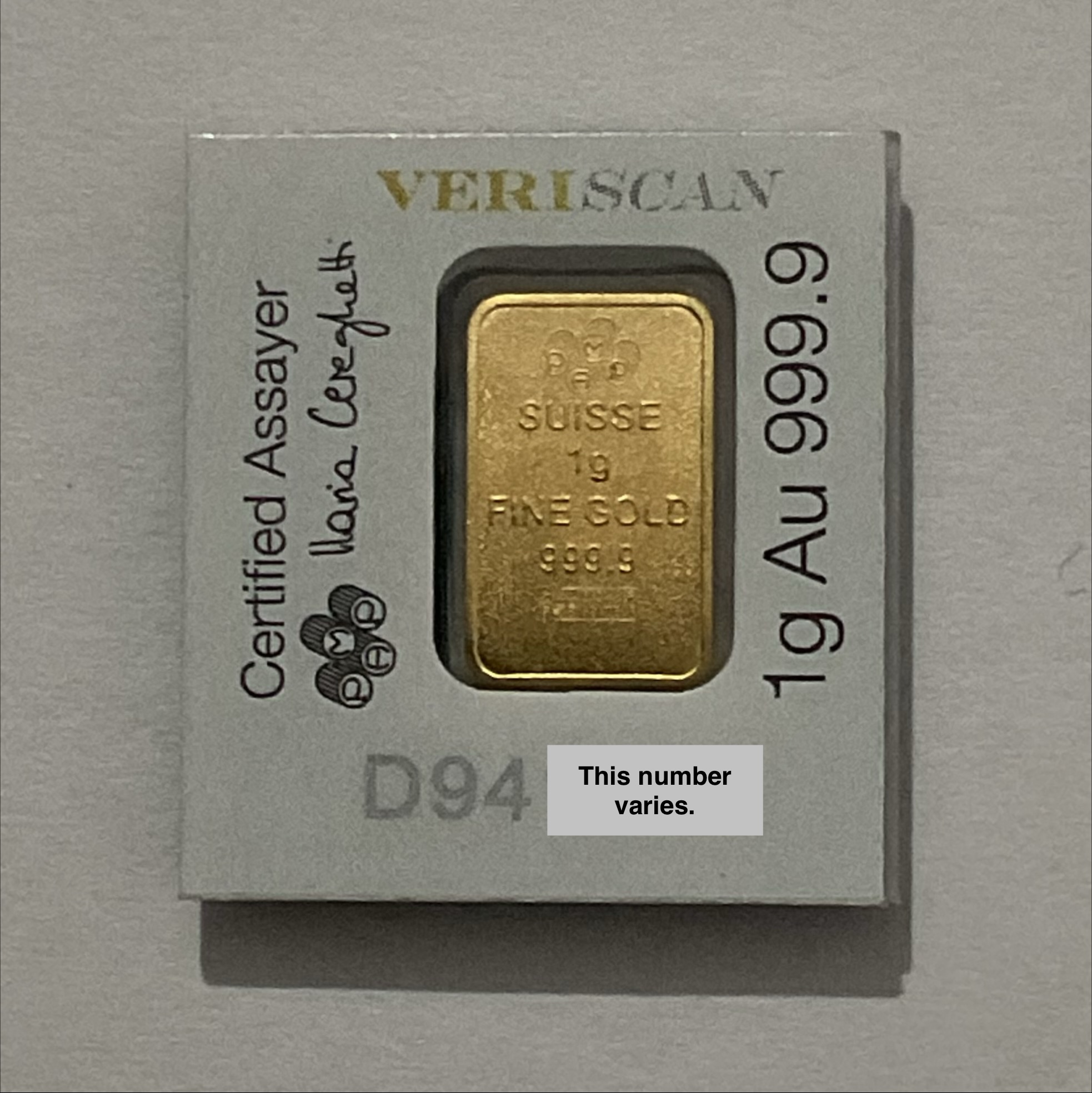PAMP 1g Gold Bar