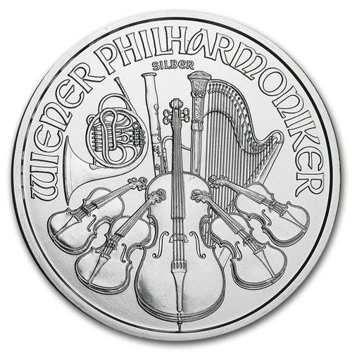 2021 , Austrian Philharmonic 1 oz Silver Coin 