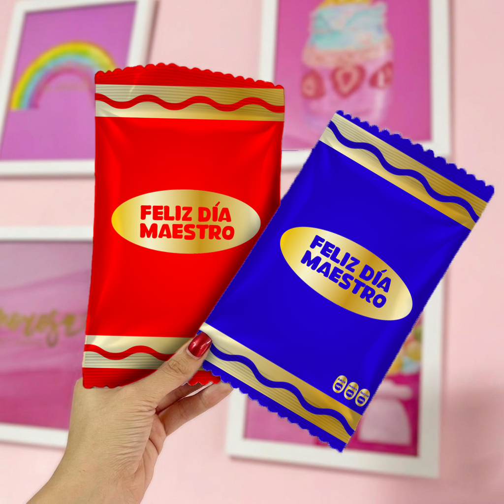 Chip bag - Crayolas de colores con *FOIL* - Día del maestro