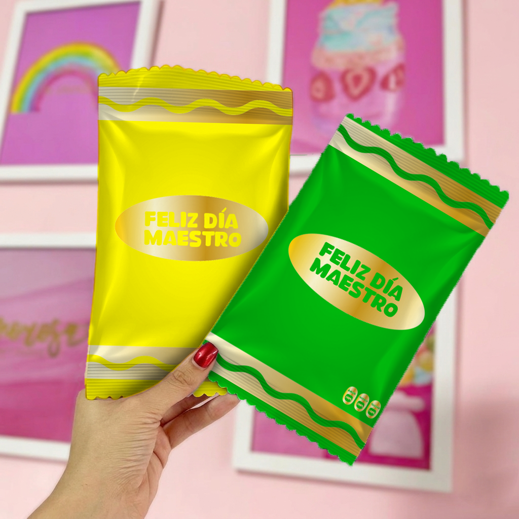 Chip bag - Crayolas de colores con *FOIL* - Día del maestro
