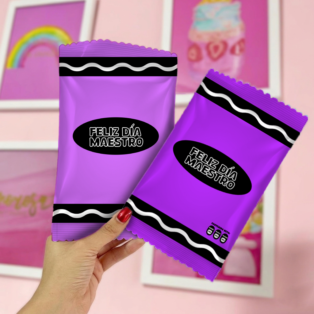 Chip bag - Crayolas de colores - Día del maestro