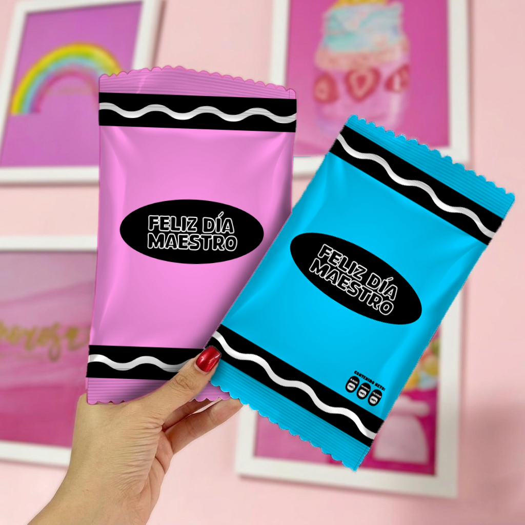 Chip bag - Crayolas de colores - Día del maestro