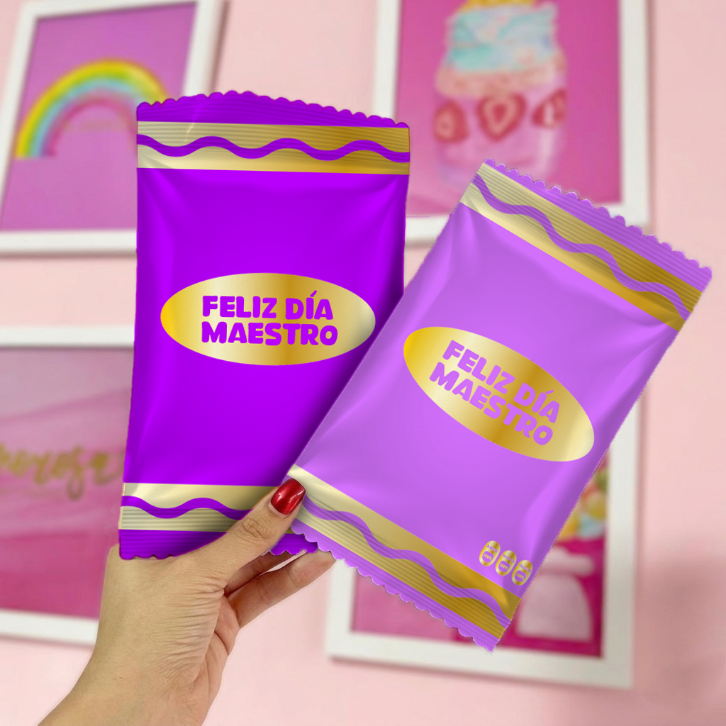 Chip bag - Crayolas de colores con *FOIL* - Día del maestro