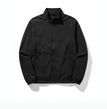 Classic Black Windbreaker