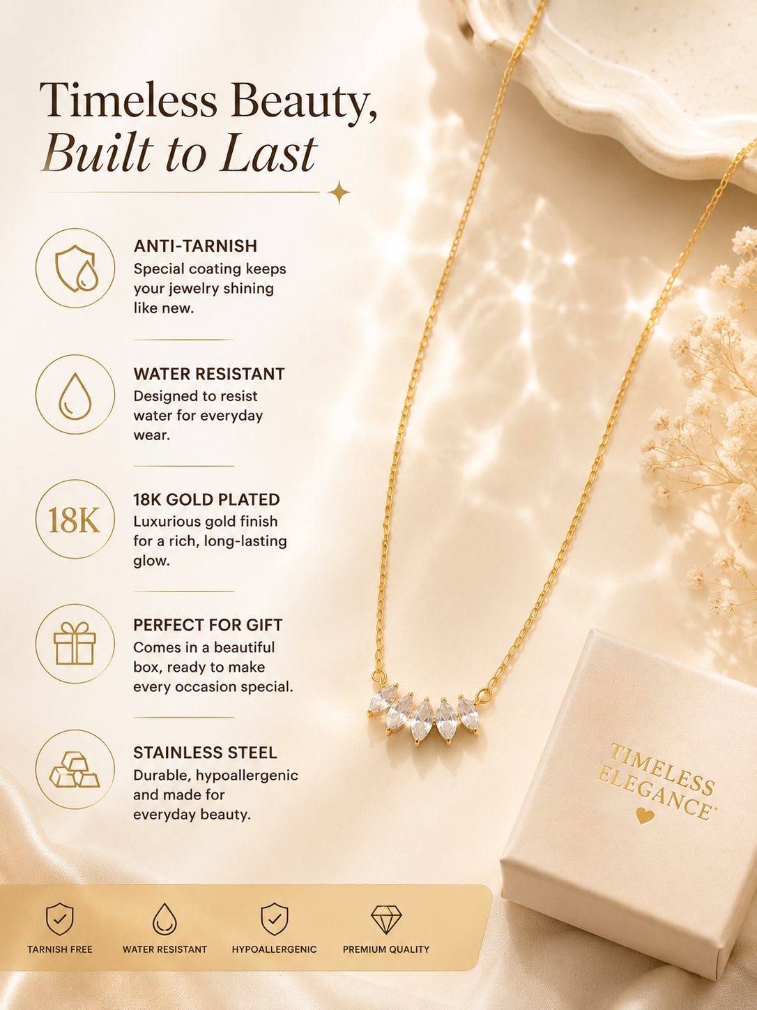 Elegant Gold Diamond Necklace
