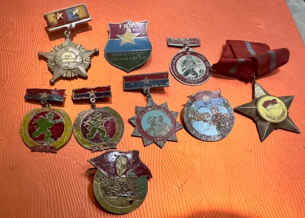 NVA NFL Vietcong Metal Pin Badge (9pcs)