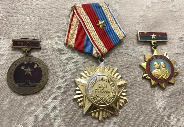 Original NVA Vietcong 3 medals Set