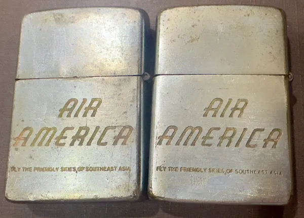 Vietnam War -Air America Air Wings/Forces Zippo Lighter (2pcs)