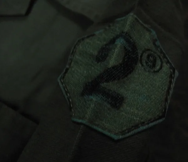 ARVN GREEN OD 107 PANT & SHIRT "CO"2ND INFANTRY DIVISION SILK WOVEN PATCH