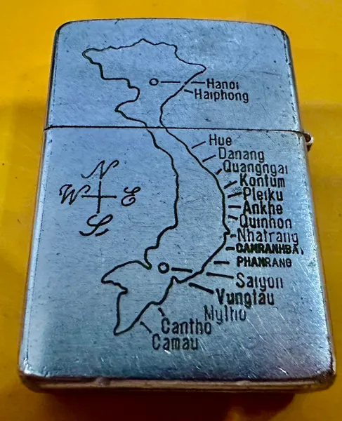 Vietnam War - US Military Thanh “ Nha Trang Vietnam 1971 “ Ly Lan & Vietnam Military Map Zippo Lighter