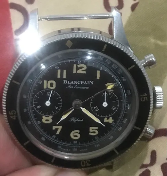 Reproduction Swiss Made US Military " BlancPain " AirCommand Flyback Wristwatches 