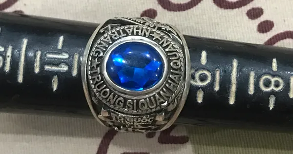 SVN Military Silver Ring Truong Si Quan Hai Quan Nha Trang  Ring Josten's Sterl Size 10