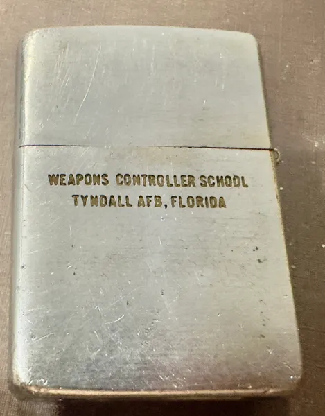 Vietnam War - US Military Vietnam 3625th TTSQ & Weapon Controller School Tyndall AFB Florida Zippo Lighter (Unclear Point at the bottom)