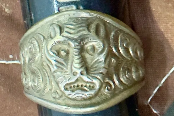Vietnam War - South Vietnam “ Loi Ho “ Special Forces Tiger Stripe Ring Stamped marked “ Hoan my “
