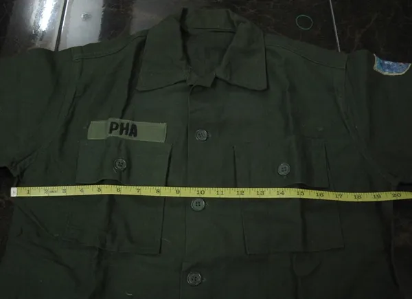 ARVN GREEN OD 107 PANT & SHIRT "Pha" SILK WOVEN PATCH