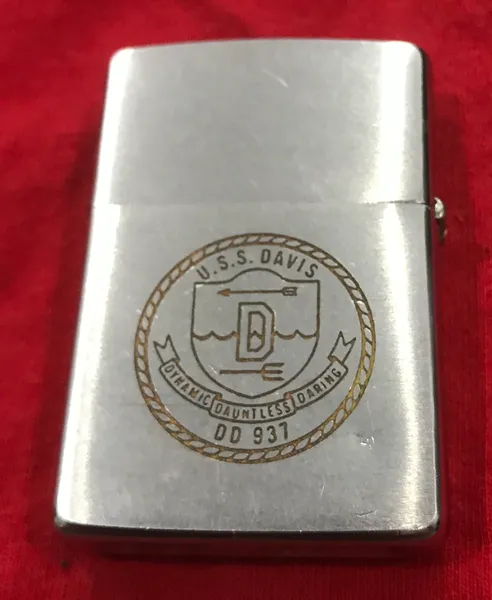 USS DAVIS DD 937 Zippo Lighter