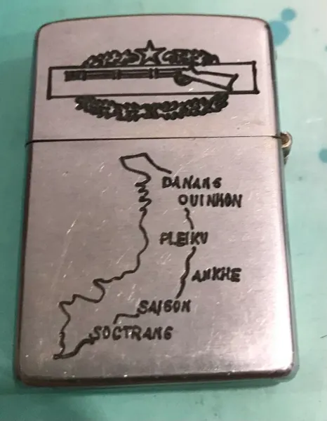 Late Vietnam Era - MACV SOG INF Combat Map Vietnam Zippo Lighter