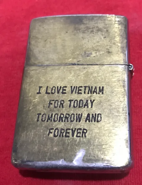 Vietnam War - US Military Detached Listed Men's Listed Zippo Lighter Da Nang 68-69