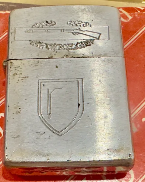 Vietnam War - US Military 1st Cav Division & 1st Combat Infantry Division Gun Shot Zippo Lighter