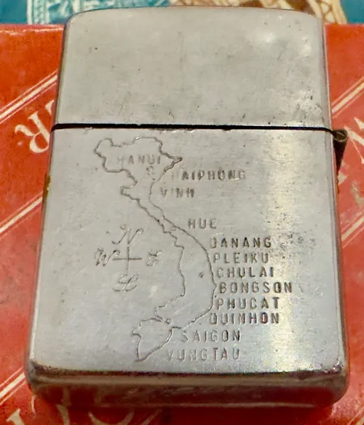 Vietnam War -US Military “Danny Debbi “ Fuck it !! Battle Air base in Vietnam Map Zone Zippo Lighter