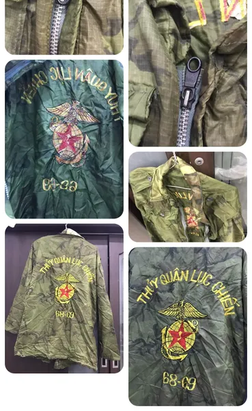 ARVN TQLC Marine Corps SOURVERNIR PONCHO LINER JACKET SIZE 1968-69