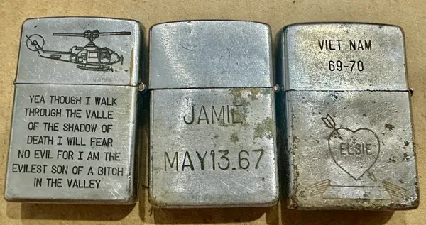 Vietnam War - US Military Airborne Zippo Lighter (3pcs)