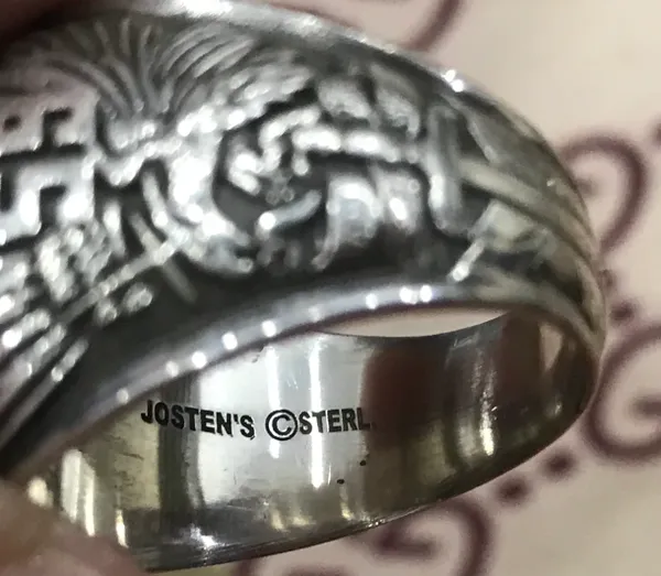US Military Silver Ring United States AirForce * Academy * Ring  Josten's Sterl Size : 10 1/2 ~11