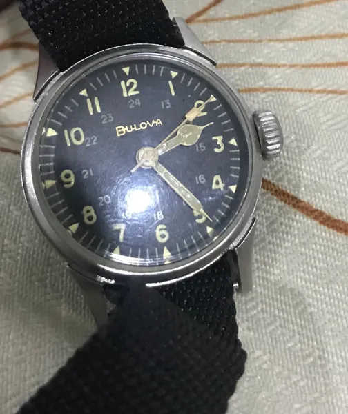 US Military Bulova Highlight Gold K Wristwatches
