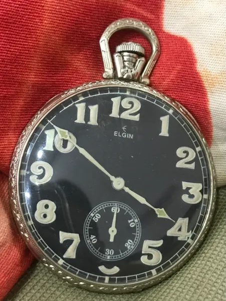 Vintage US Militaria Elgin Pocket Clock Watches