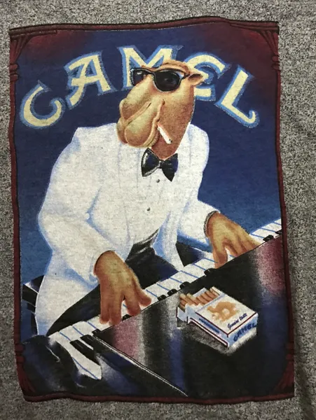VINTAGE CAMEL PLAY PIANO ORIGINAL 80'S TRI-BLEND T-SHIRT SIZE - MEDIUM 38 - 40