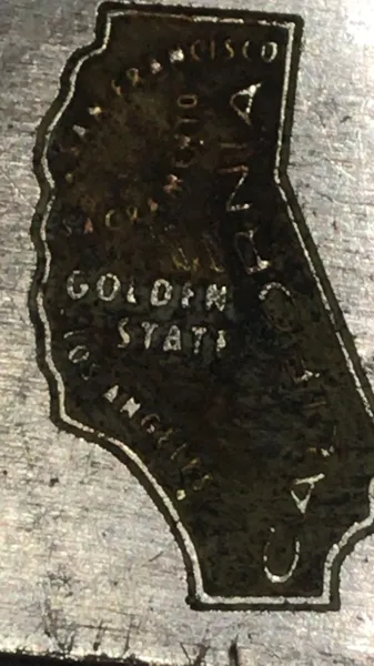 Vietnam War - US Military Golden States " Sacramento California - San Francisco - Los Angeles Zippo Lighter