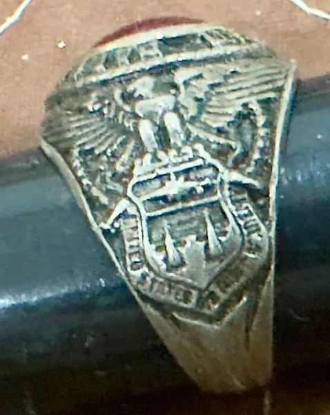 US Army Trooper Silver Ring unstamped unmarked metal
