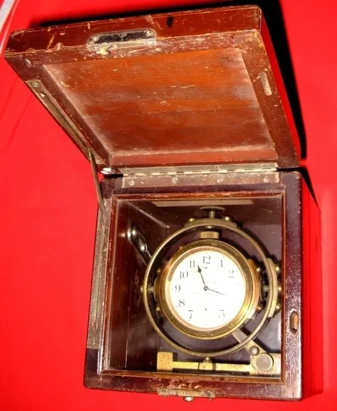 WWII HAMILTON USN DIVER SHIP CHRONOMETER CLOCK W/BOX