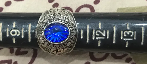 US Military Silver Ring United States AirForce * Academy * Ring  Josten's Sterl Size : 10 1/2 ~11