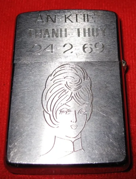 Vietnam War -US MILITARY "LEE LEE" AN KHE THANH THUY 24.2.69 Zippo Lighter
