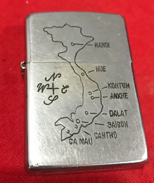 Vietnam War - Cu chi Tunel North South West East Vietnam Zippo Lighter