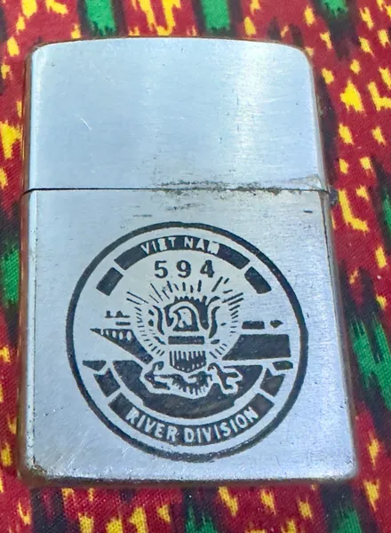 Vietnam War -US Military Navy Ship "River Division 594 Nhabe,Vietnam " Zippo Lighter