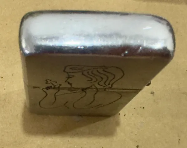  Vietnam War- 116th AHC Cu Chi Vietnam 66-67 Nude Girl Zippo Lighter