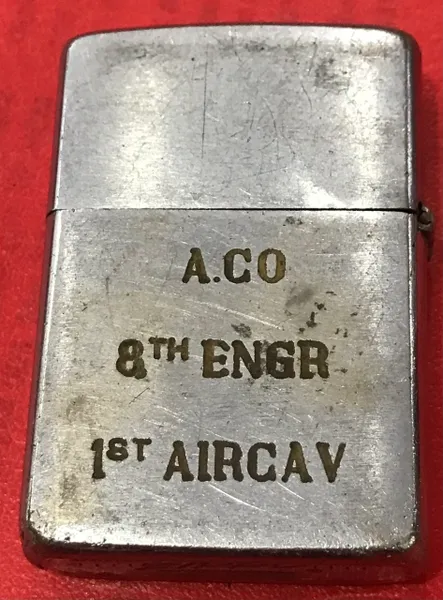 Vietnam War- 1st AIR CAV 8th ENGR. A.CO Zippo Lighter