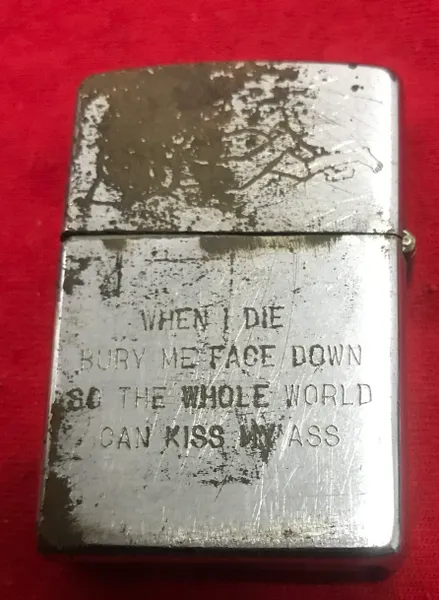Vietnam War- US Military Norman Die in hell or heaven or die the world can kiss my ass Zippo Lighter