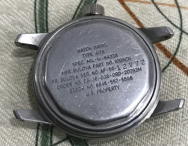 Original USAF 1959 Military Bulova USA Type A-17A Watches Navig