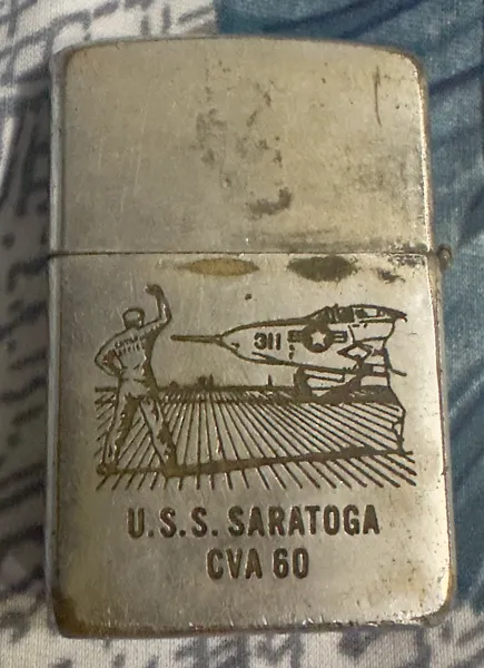 USS SARATOGA CVA 60 VIETNAM WAR - Naval Aviation Zippo Lighter 1960