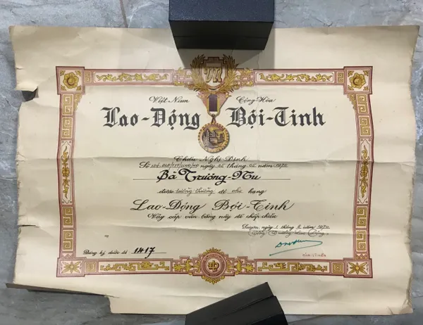 Original ARVN Documentation Certified South Vietnam Labor Medal