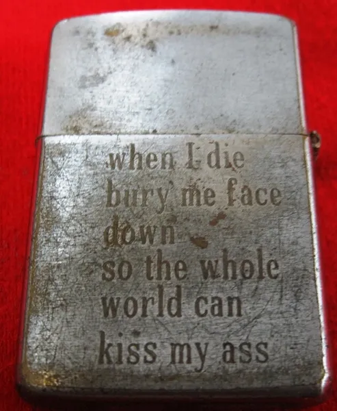 Vietnam War - US Military Coloniel "Bobby" AirBorne Zippo Lighter 