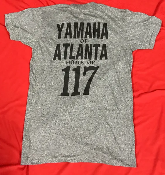 VINTAGE YAMAHA FLY A MAGICAL MACHINE OF HOME ATLANTA OF 117 ORIGINAL 80'S TRI-BLEND T-SHIRT SIZE - MEDIUM 38 - 40
