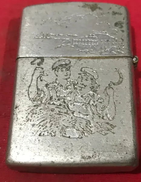 Saigon Lighter Vietnamese Girl & Army Soilder original saigon lighter